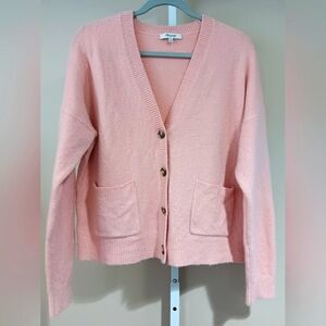 Madewell Pink Cardigan Sweater